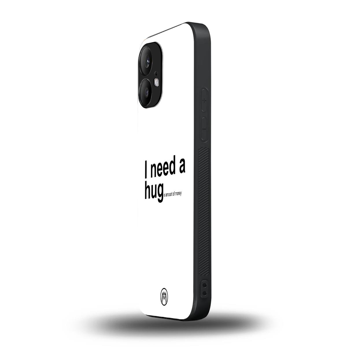 hug me white back phone cover | glass case for nothing phone 2