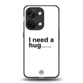 hug me white back phone cover | glass case for oneplus nord 3