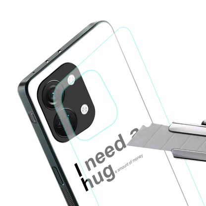 hug me white back phone cover | glass case for oneplus nord 3