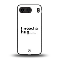 hug me white back phone cover | glass case for oneplus nord 4