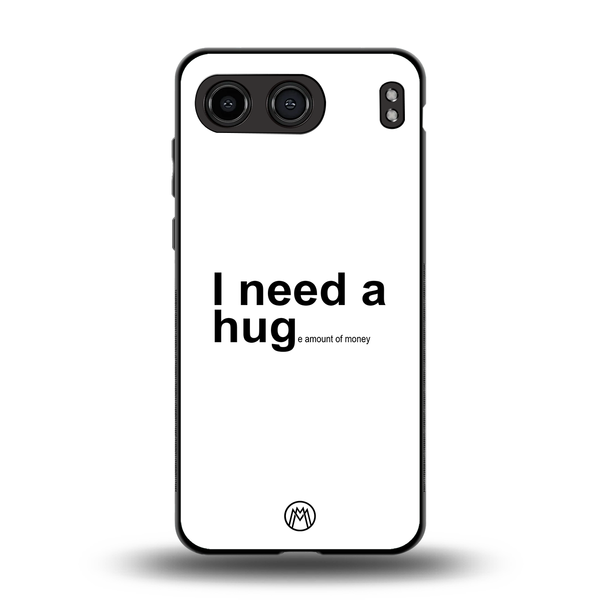 hug me white back phone cover | glass case for oneplus nord 4
