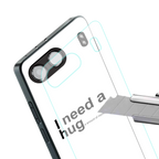 hug me white back phone cover | glass case for oneplus nord 4