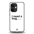 hug me white back phone cover | glass case for oneplus nord ce 3