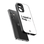 hug me white back phone cover | glass case for oneplus nord ce 3
