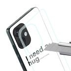 hug me white back phone cover | glass case for oneplus nord ce 3
