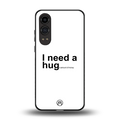 hug me white back phone cover | glass case for oneplus nord ce 4 lite