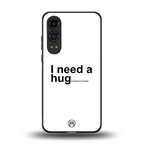 hug me white back phone cover | glass case for oneplus nord ce 4 lite