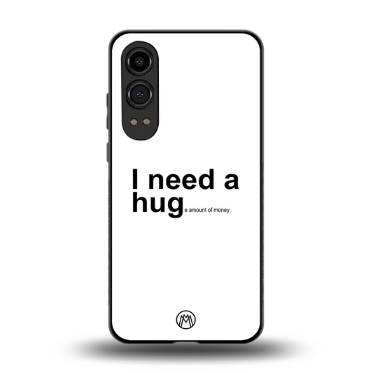 hug me white back phone cover | glass case for oneplus nord ce 4 lite