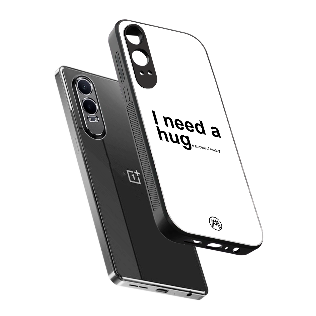 hug me white back phone cover | glass case for oneplus nord ce 4 lite