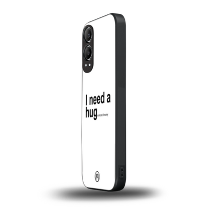 hug me white back phone cover | glass case for oneplus nord ce 4 lite