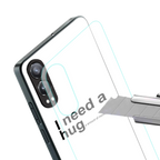 hug me white back phone cover | glass case for oneplus nord ce 4 lite