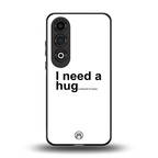 hug me white back phone cover | glass case for oneplus nord ce 4