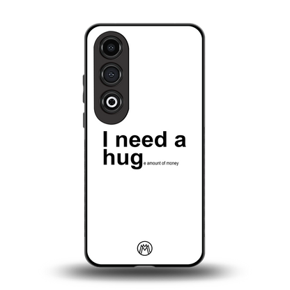hug me white back phone cover | glass case for oneplus nord ce 4