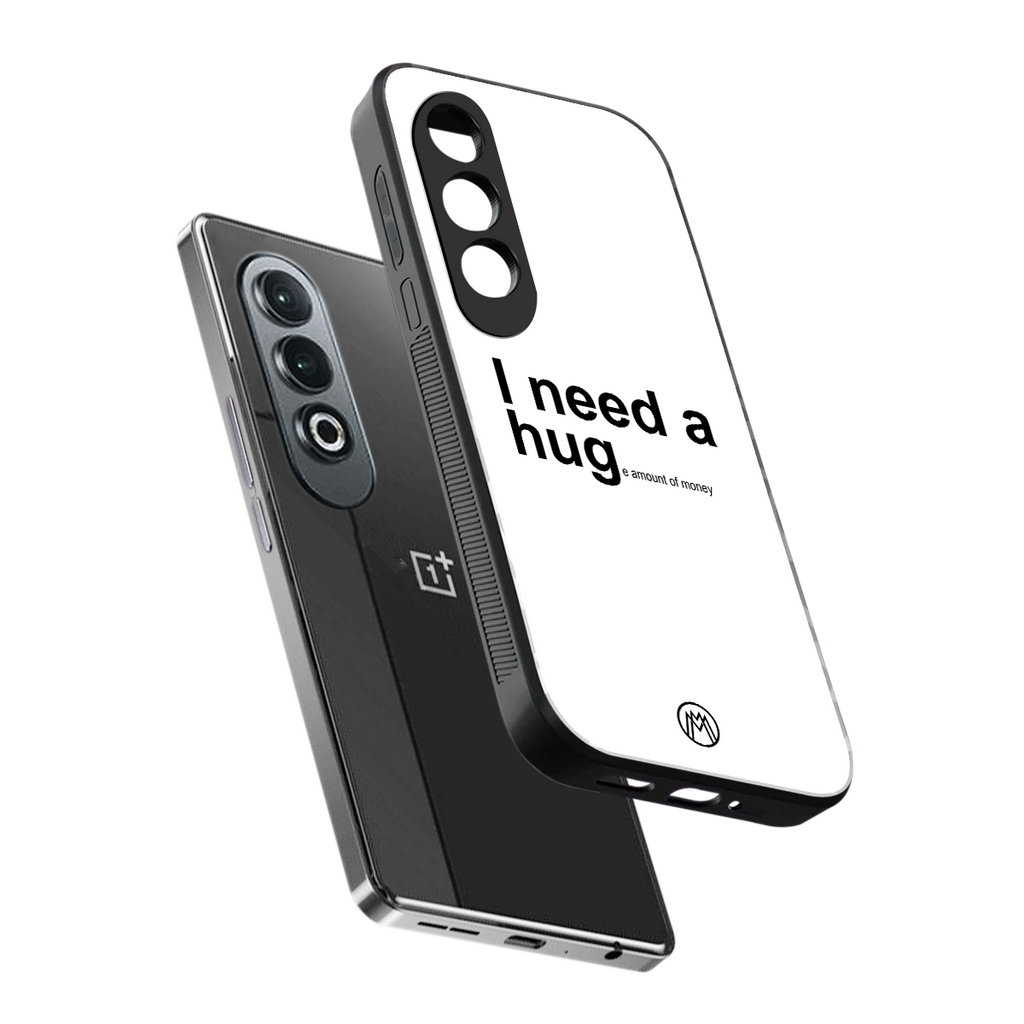 hug me white back phone cover | glass case for oneplus nord ce 4