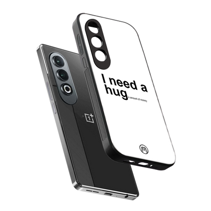 hug me white back phone cover | glass case for oneplus nord ce 4