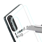 hug me white back phone cover | glass case for oneplus nord ce 4