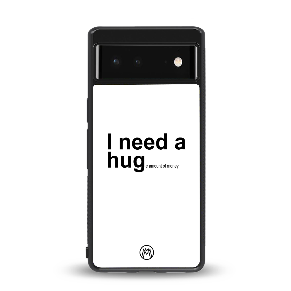 hug me white back phone cover | glass case for google pixel 6