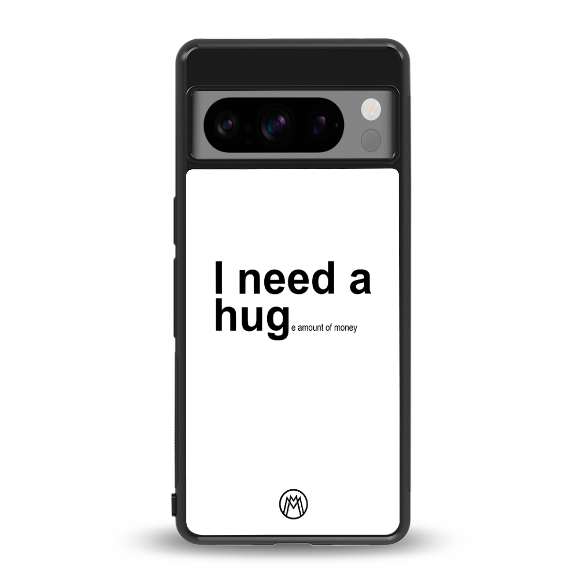 hug me white back phone cover | glass case for google pixel 8 pro