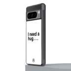 hug me white back phone cover | glass case for google pixel 8 pro