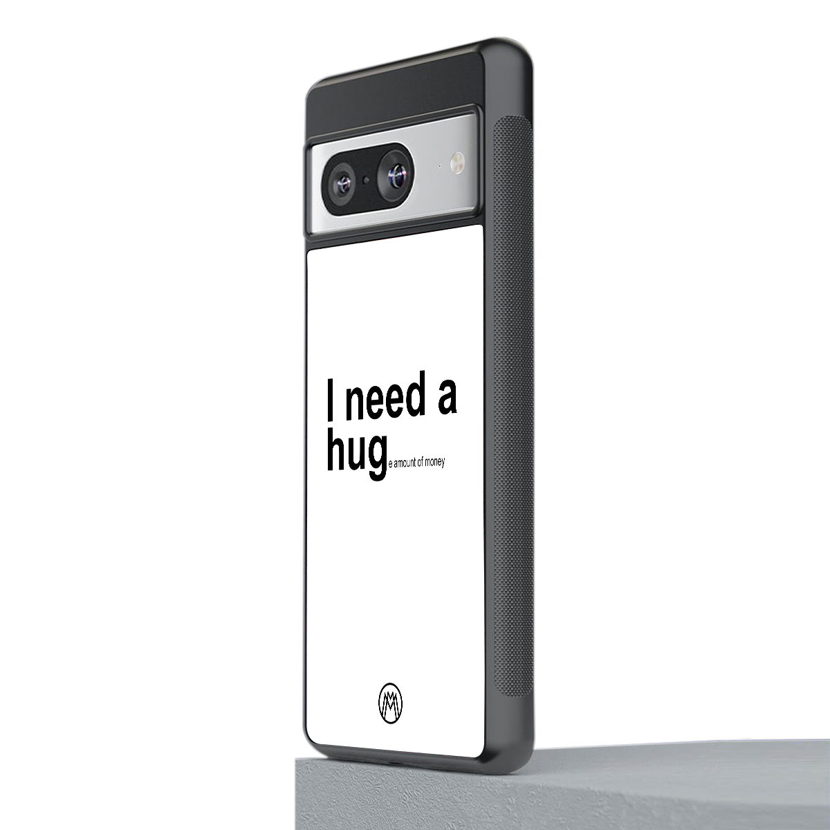 hug me white back phone cover | glass case for Google Pixel 8