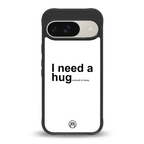 hug me white back phone cover | glass case for google pixel 9