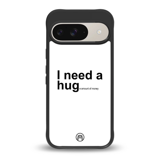 hug me white back phone cover | glass case for google pixel 9