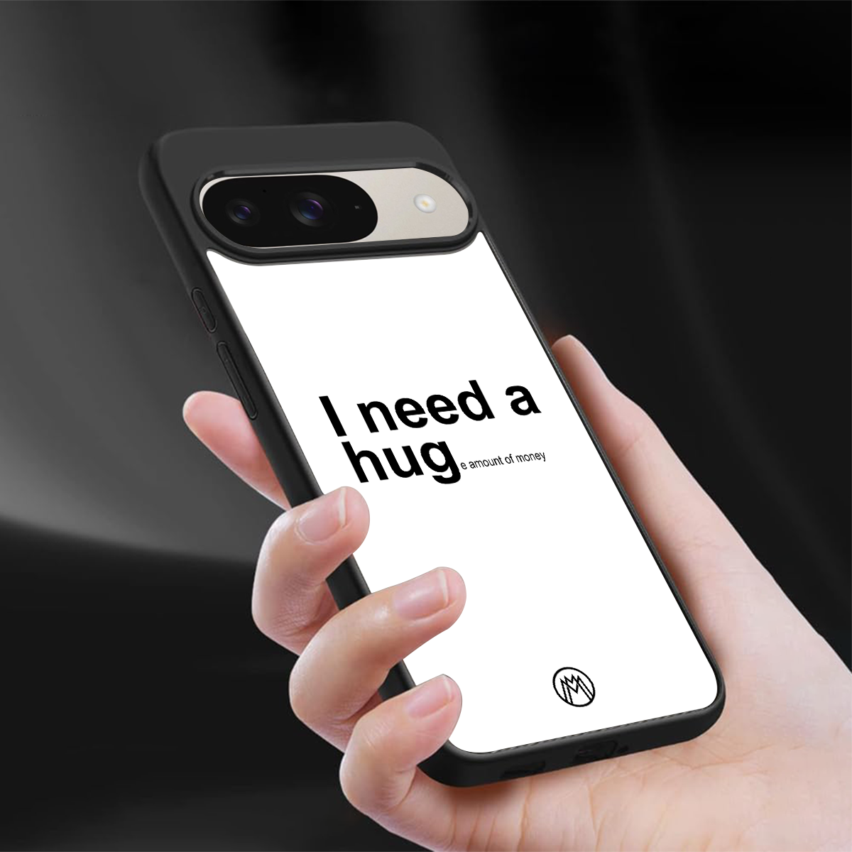 hug me white back phone cover | glass case for google pixel 9