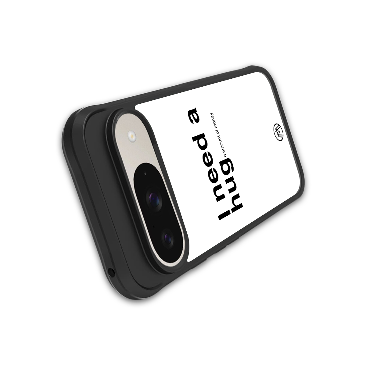 hug me white back phone cover | glass case for google pixel 9