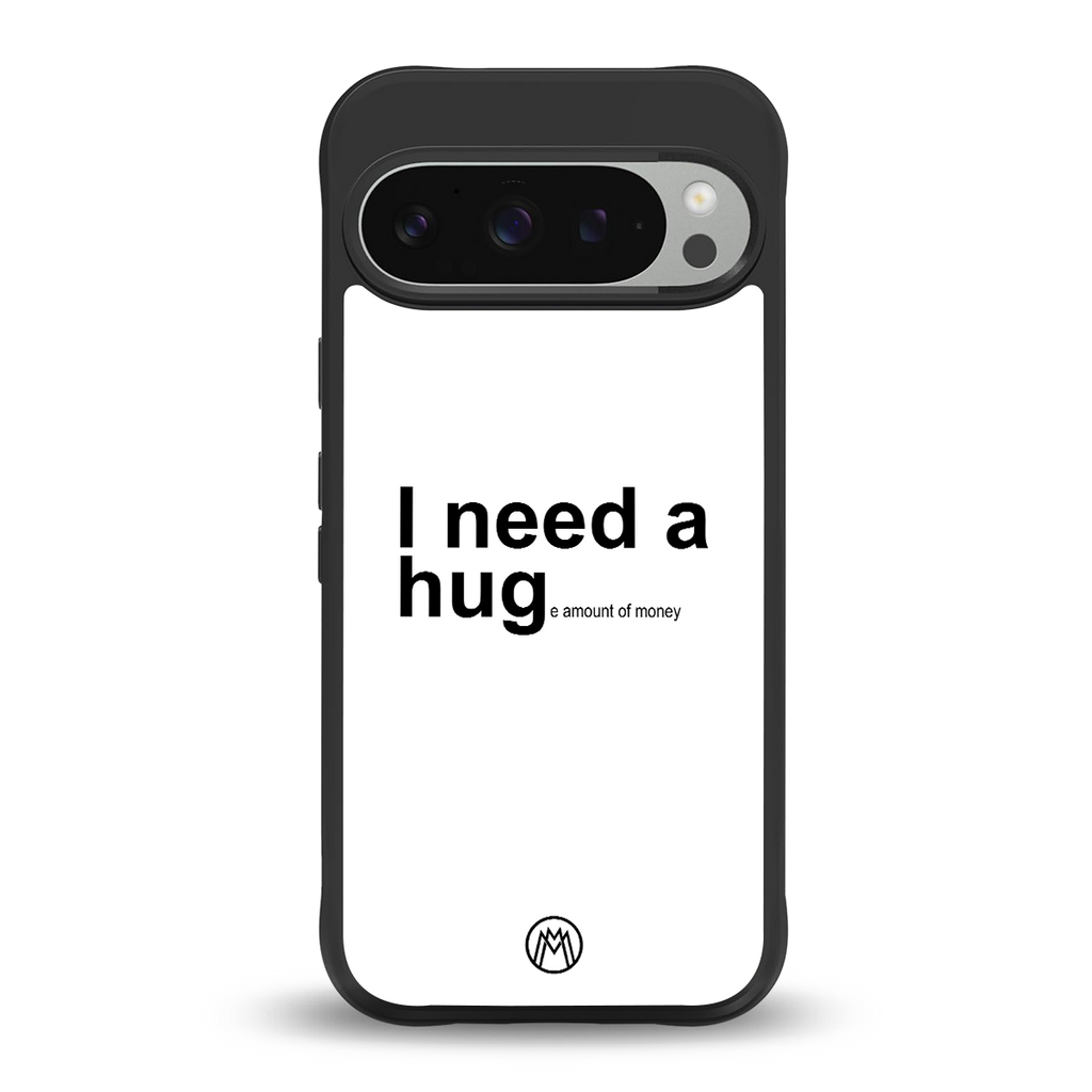 hug me white back phone cover | glass case for google pixel 9 pro