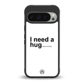 hug me white back phone cover | glass case for google pixel 9 pro