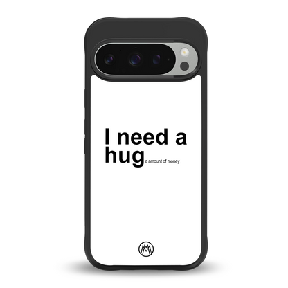 hug me white back phone cover | glass case for google pixel 9 pro xl