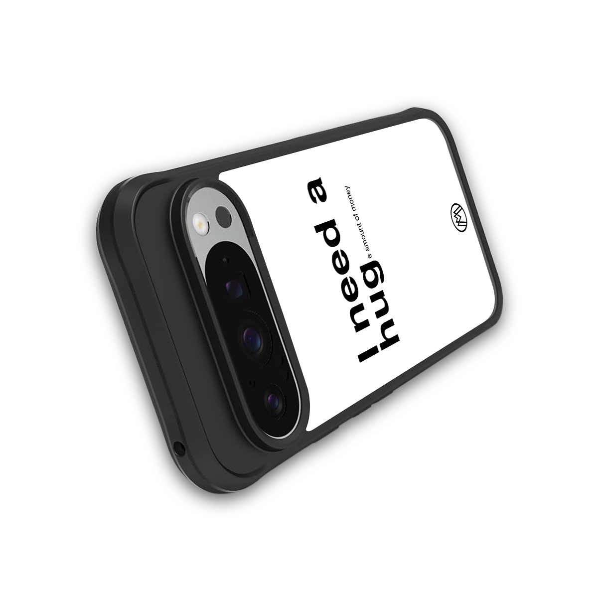 hug me white back phone cover | glass case for google pixel 9 pro xl