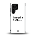hug me white back phone cover | glass case for samsung galaxy s23 ultra