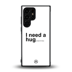 hug me white back phone cover | glass case for samsung galaxy s23 ultra