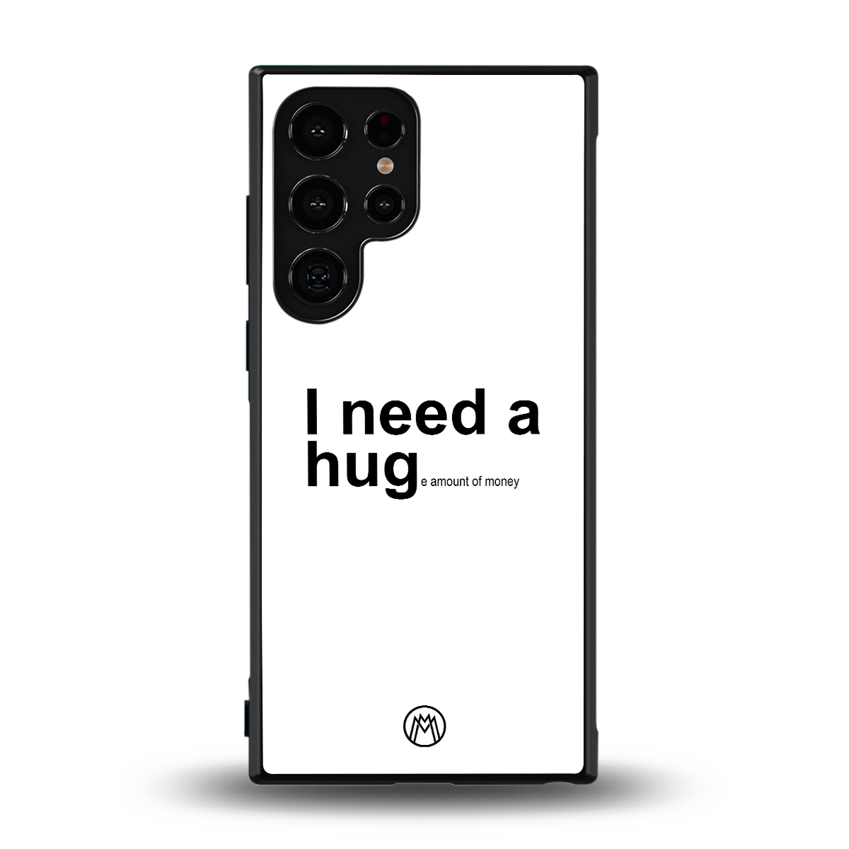 hug me white back phone cover | glass case for samsung galaxy s23 ultra