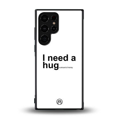 hug me white back phone cover | glass case for samsung galaxy s23 ultra