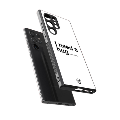 hug me white back phone cover | glass case for samsung galaxy s23 ultra