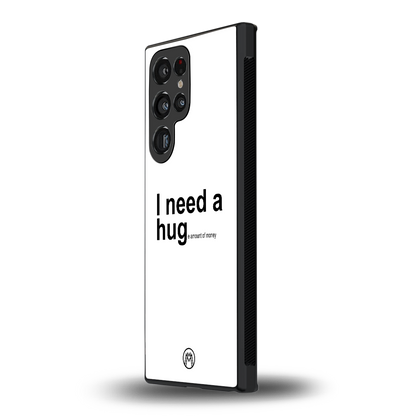 hug me white back phone cover | glass case for samsung galaxy s24 ultra