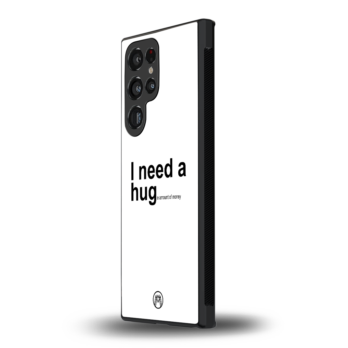 hug me white back phone cover | glass case for samsung galaxy s23 ultra