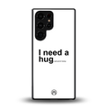 hug me white back phone cover | glass case for samsung galaxy s25 ultra