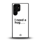 hug me white back phone cover | glass case for samsung galaxy s25 ultra