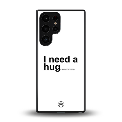 hug me white back phone cover | glass case for samsung galaxy s25 ultra