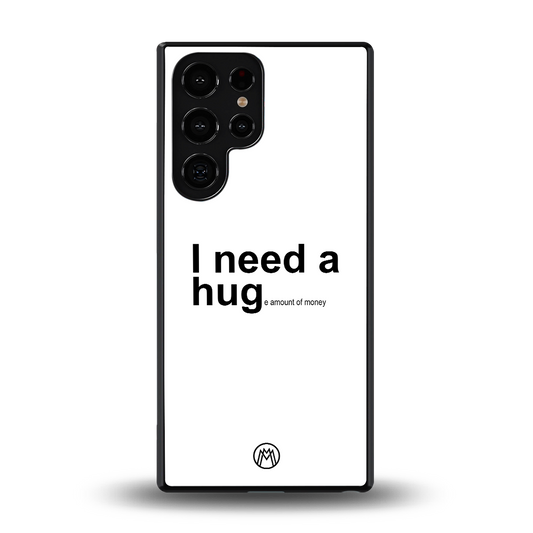 hug me white back phone cover | glass case for samsung galaxy s25 ultra
