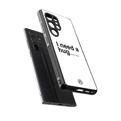 hug me white back phone cover | glass case for samsung galaxy s25 ultra