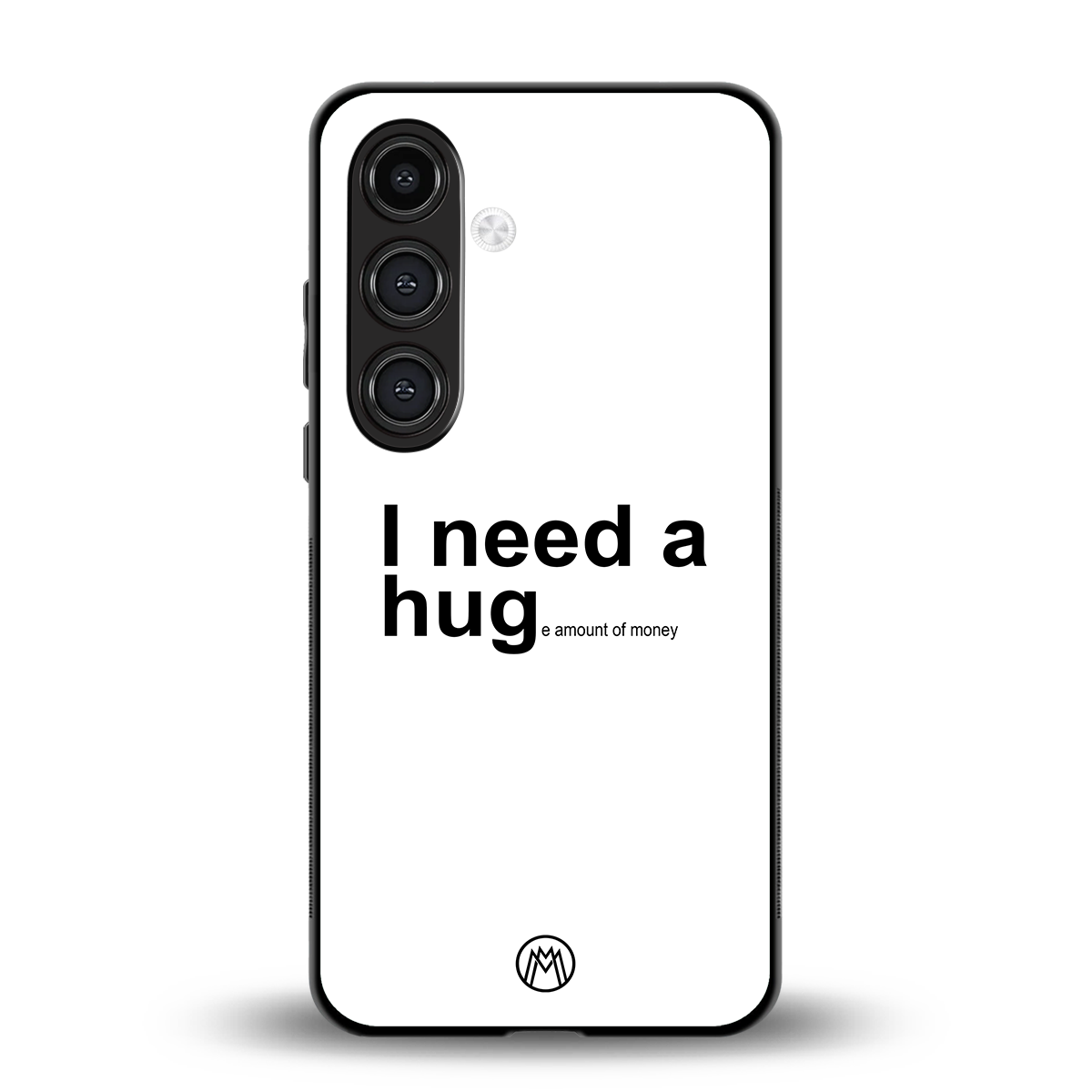 hug me white back phone cover | glass case for samsung galaxy s24 fe