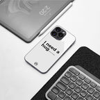 hug me white back phone cover | glass case for iphone 16 pro