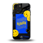 human being back phone cover | glass case for iphone 13 mini