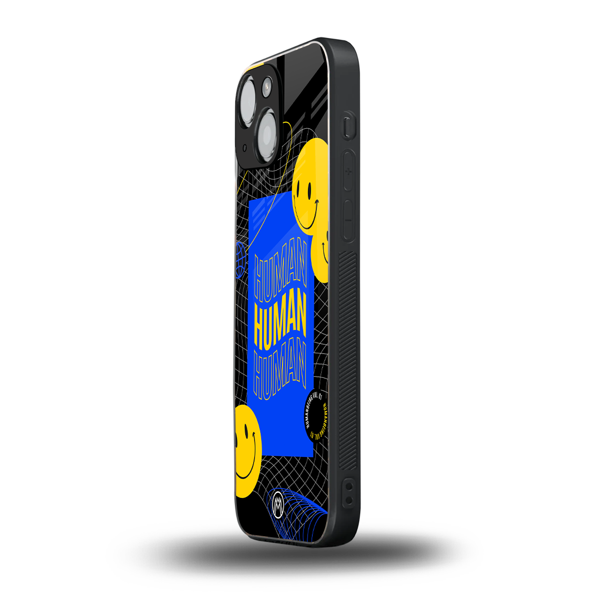 human being back phone cover | glass case for iphone 13 mini