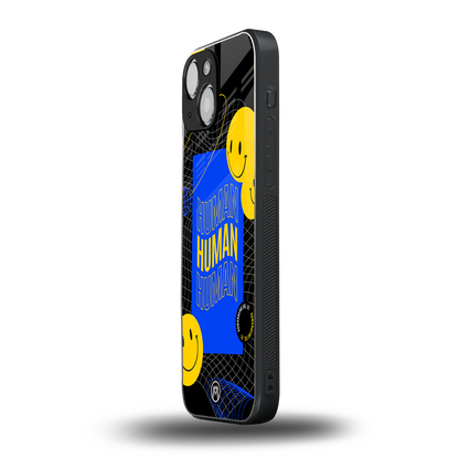 human being back phone cover | glass case for iphone 13 mini