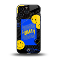 human being back phone cover | glass case for iphone 13 pro max